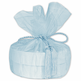 Click on Light Blue Organza Wraps with Tassels to see product details