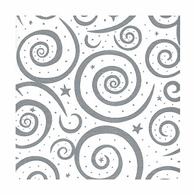 Click on Silver Swirls on White Tissue Paper to see product details