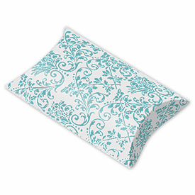 Click on Turquoise/White Damask Pillow Boxes to see product details