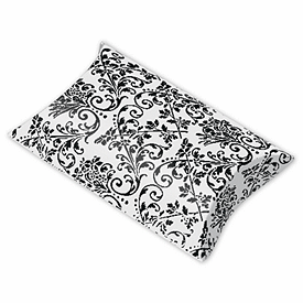 Click on White/Black Damask Pillow Boxes to see product details