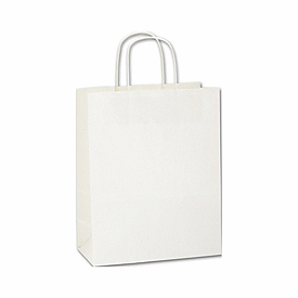 Click on Recycled White Kraft Paper Shoppers Lindsey to see product details