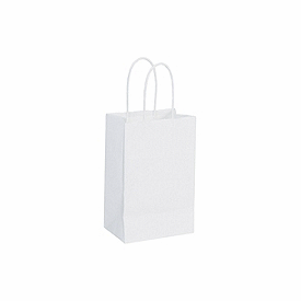Click on Recycled White Kraft Paper Shoppers Mini Cub to see product details