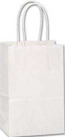 Click on Recycled White Kraft Paper Shoppers Mini Cub to see product details