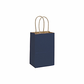 Click on Dark Blue Color-on-Kraft Shoppers to see product details