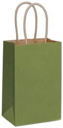 Click on Rainforest Green Color-on-Kraft Shoppers 5 1/4x3 1/2x8 1/4 to see product details