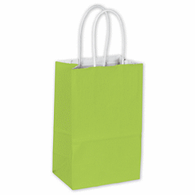 Click on Lime Color-on-White Kraft Shoppers to see product details