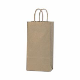 Click on Recycled Kraft Paper Shoppers Double Wine to see product details