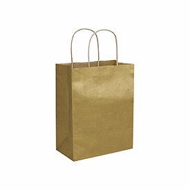 Click on Gold Metallic-on-Kraft Shoppers to see product details