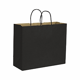 Click on Black Color-on-Kraft Shoppers to see product details