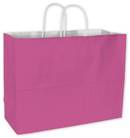 Click on Hot Pink Color-on-White Kraft Shoppers to see product details