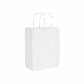 Click on Recycled White Kraft Paper Shoppers Cub to see product details