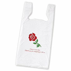 Click on Rose Pre-Printed T-Shirt Bags to see product details