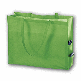 Click on Lime Unprinted Non-Woven Tote Bags to see product details