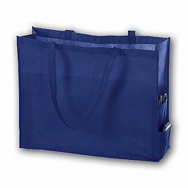 Click on Royal Blue Unprinted Non-Woven Tote Bags to see product details