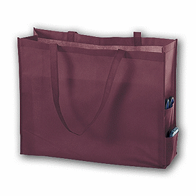 Click on Burgundy Unprinted Non-Woven Tote Bags to see product details