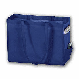 Click on Royal Blue Unprinted Non-Woven Tote Bags to see product details