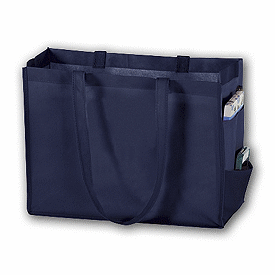 Click on Navy Unprinted Non-Woven Tote Bags to see product details