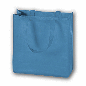 Click on Cool Blue Unprinted Non-Woven Tote Bags to see product details