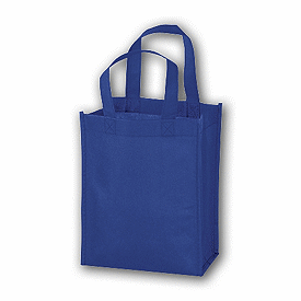 Click on Royal Blue Unprinted Non-Woven Tote Bags to see product details