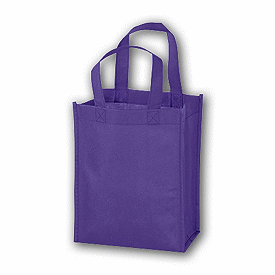 Click on Purple Unprinted Non-Woven Tote Bags to see product details