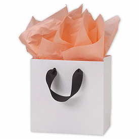 Click on White Grosgrain Handle Matte Laminated Euro Shoppers to see product details