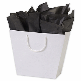 Click on White Matte Laminated Trapezoid Euro-Shoppers to see product details