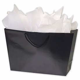 Click on Black Matte Laminated Trapezoid Euro Shoppers to see product details