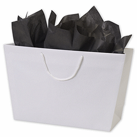 Click on White Matte Laminated Trapezoid Euro Shoppers to see product details