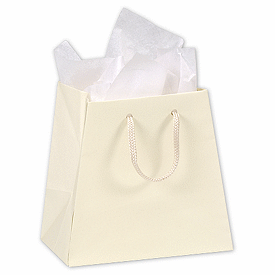 Click on Ivory Matte Laminated Inverted Trapezoid Euro-Shoppers to see product details