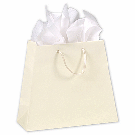 Click on Ivory Matte Laminated Inverted Trapezoid Euro-Shoppers to see product details