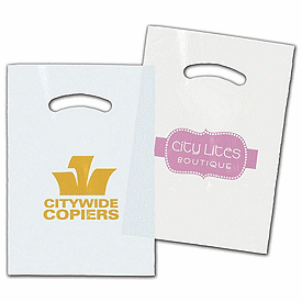 Click on White/Clear Die-Cut Plastic Bags to see product details