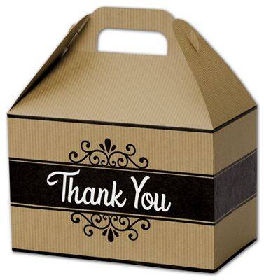 Click on Thank You Kraft Stripes Gable Boxes to see product details