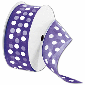 Click on Sheer Purple Ribbon with White Dots to see product details