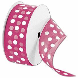 Click on Sheer Pink Ribbon with White Dots to see product details