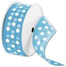 Click on Sheer Turquoise Ribbon with White Dots to see product details