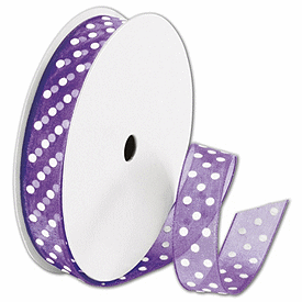 Click on Sheer Purple Ribbon with White Dots to see product details
