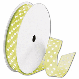 Click on Sheer Kiwi Ribbon with White Dots to see product details