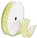 Click on Sheer Kiwi Ribbon with White Dots to see product details