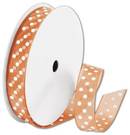 Click on Sheer Orange Ribbon with White Dots to see product details