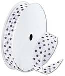 Click on Sheer White Ribbon with Black Dots to see product details