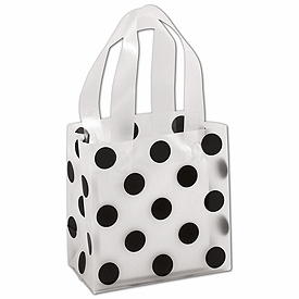 Click on Black Dots Clear-Frosted Shoppers to see product details
