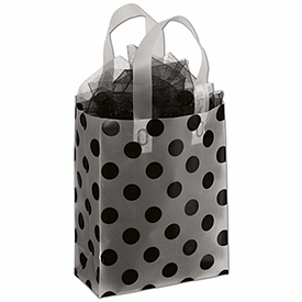 Click on Black Dots Clear-Frosted Shoppers to see product details