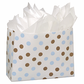 Click on Brown & Blue Dots Clear-Frosted Flex Loop Shoppers to see product details