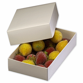 Click on White Two-Piece Candy Boxes to see product details