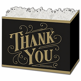 Click on Black & Gold Thanks Gift Basket Boxes to see product details