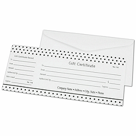 Click on Black Dots Gift Certificates to see product details