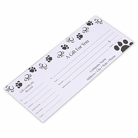 Click on Paws Gift Certificates to see product details