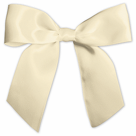 Click on Ivory Pre-Tied Satin Bows to see product details