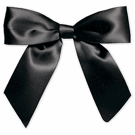 Click on Black Pre-Tied Satin Bows to see product details