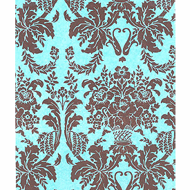 Click on Brown Aqua Damask Tissue Paper to see product details